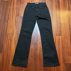 Levis Jeans Womens 2 26x31 Black Stretch Denim Classic Grunge Hipster Workwear